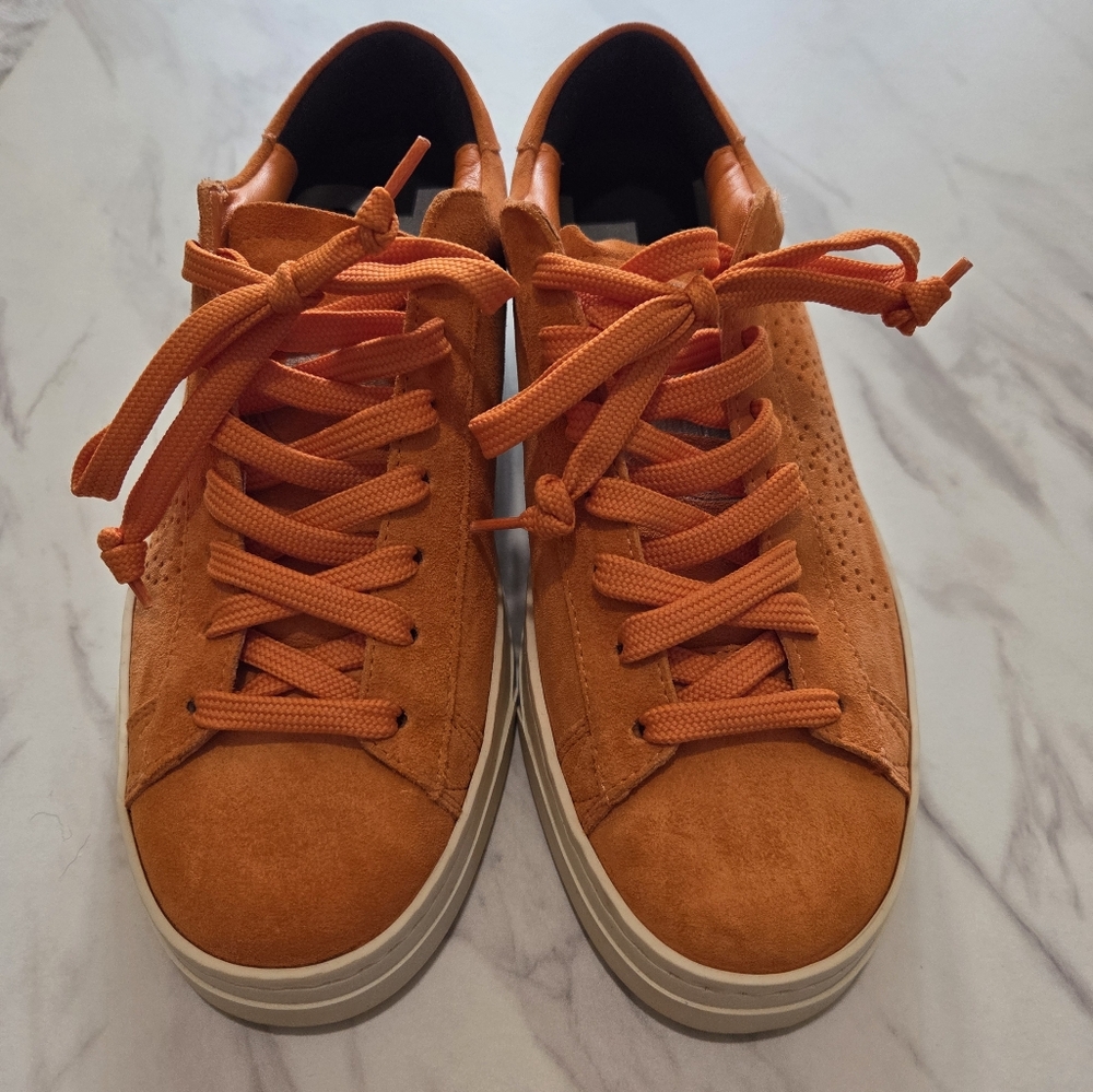 P447 Orange Suede Men's/WomanS Sneakers Size 37 - Picture 2 of 8